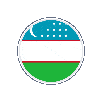 Uzbekistan Circle Orbit animated flag GIF