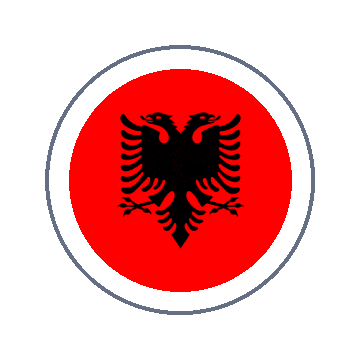 Albania Circle Ripple animated flag GIF