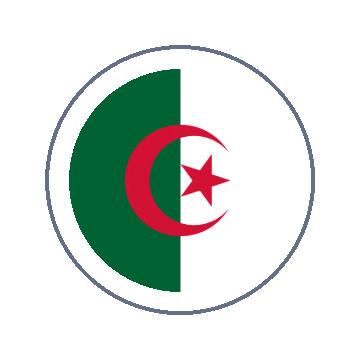 Algeria Circle Ripple animated flag GIF