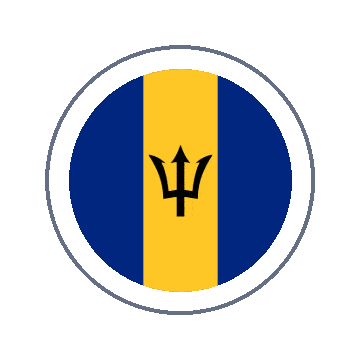 Barbados Circle Ripple animated flag GIF