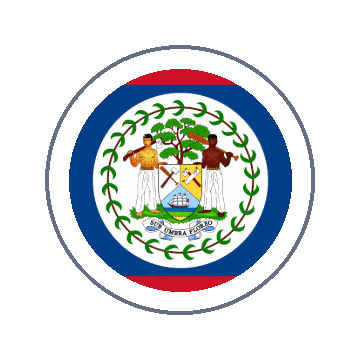 Belize Circle Ripple animated flag GIF