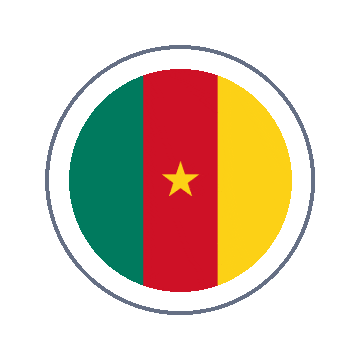 Cameroon Circle Ripple animated flag GIF
