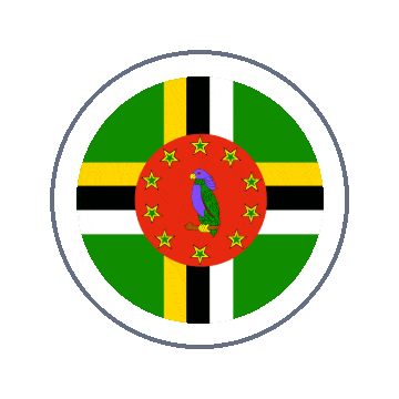 Dominica Circle Ripple animated flag GIF