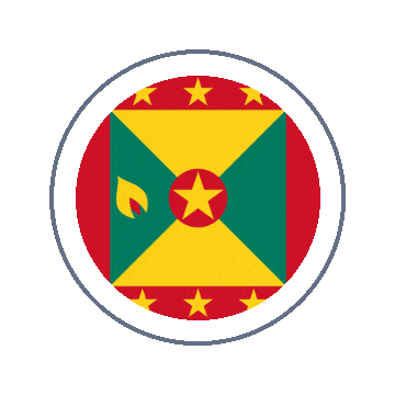 Grenada Circle Ripple animated flag GIF