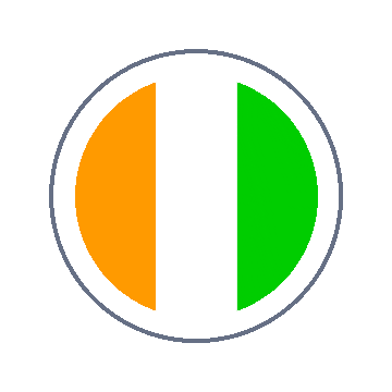 Ivory Coast Circle Ripple animated flag GIF