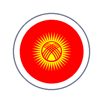Kyrgyzstan Circle Ripple animated flag GIF