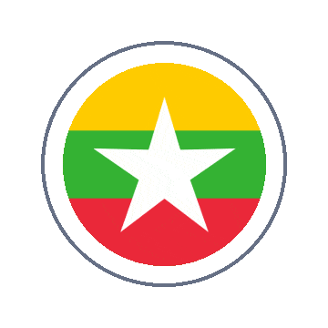 Myanmar Circle Ripple animated flag GIF