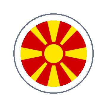 North Macedonia Circle Ripple animated flag GIF