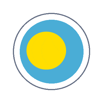 Palau Circle Ripple animated flag GIF