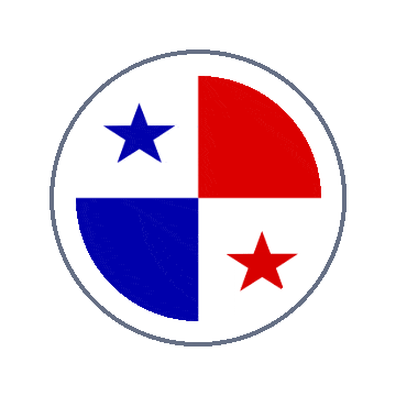 Panama Circle Ripple animated flag GIF