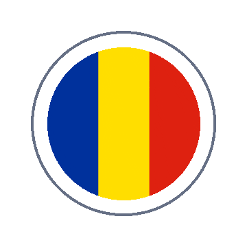 Romania Circle Ripple animated flag GIF