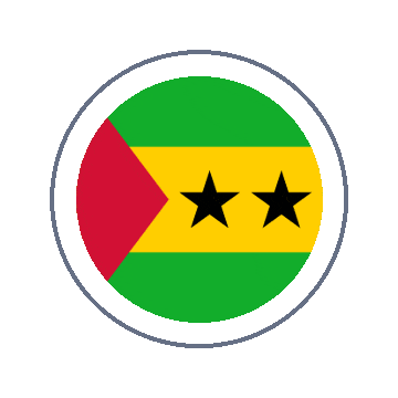 São Tomé and Príncipe Circle Ripple animated flag GIF