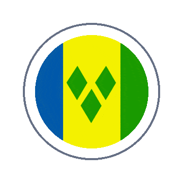 Saint Vincent And The Grenadines Circle Ripple animated flag GIF