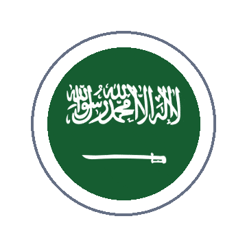 Saudi Arabia Circle Ripple animated flag GIF