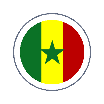 Senegal Circle Ripple animated flag GIF