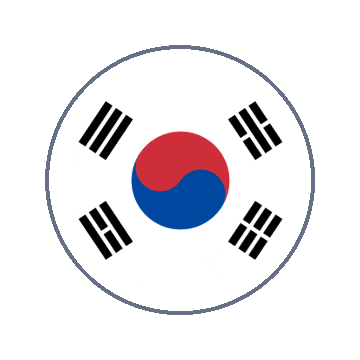 South Korea Circle Ripple animated flag GIF