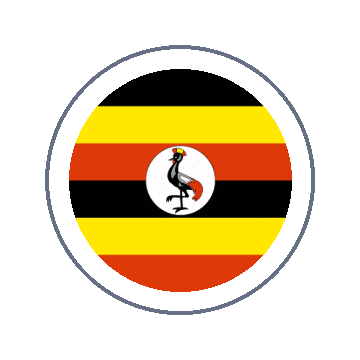 Uganda Circle Ripple animated flag GIF