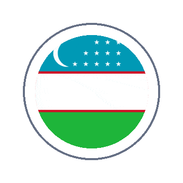 Uzbekistan Circle Ripple animated flag GIF