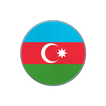 Azerbaijan Vinyl Spin animated flag GIF
