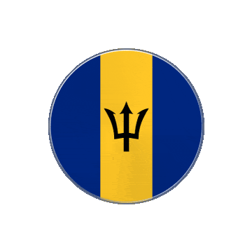 Barbados Vinyl Spin animated flag GIF
