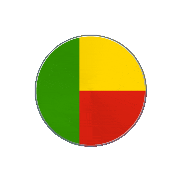 Benin Vinyl Spin animated flag GIF