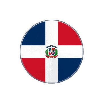 Dominican Republic Vinyl Spin animated flag GIF