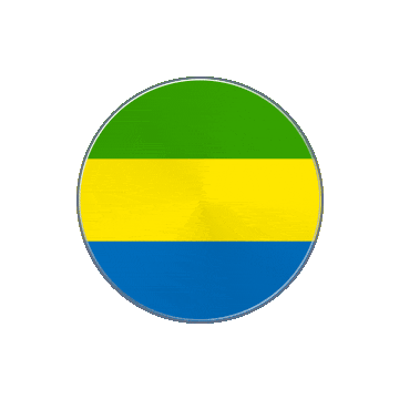 Gabon Vinyl Spin animated flag GIF