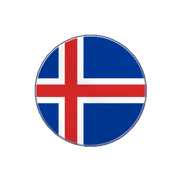 Iceland Vinyl Spin animated flag GIF