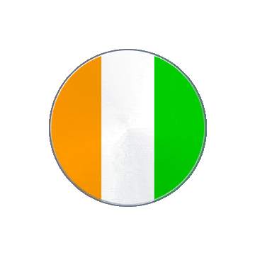 Ivory Coast Vinyl Spin animated flag GIF