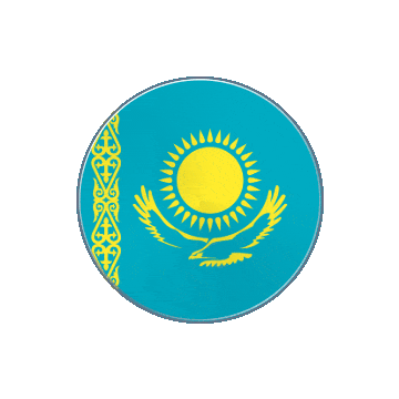 Kazakhstan Vinyl Spin animated flag GIF