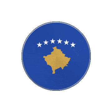 Kosovo Vinyl Spin animated flag GIF