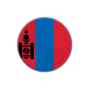 Mongolia Vinyl Spin animated flag GIF