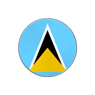 Saint Lucia Vinyl Spin animated flag GIF