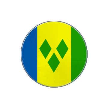 Saint Vincent And The Grenadines Vinyl Spin animated flag GIF