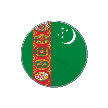 Turkmenistan Vinyl Spin animated flag GIF