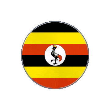 Uganda Vinyl Spin animated flag GIF