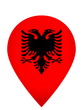 Albania Drop Pin Bounce animated flag GIF