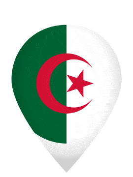 Algeria Drop Pin Bounce animated flag GIF
