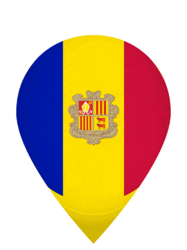 Andorra Drop Pin Bounce animated flag GIF