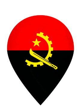 Angola Drop Pin Bounce animated flag GIF