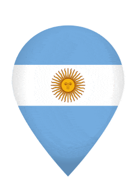 Argentina Drop Pin Bounce animated flag GIF