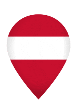 Austria Drop Pin Bounce animated flag GIF