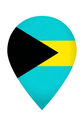 Bahamas Drop Pin Bounce animated flag GIF