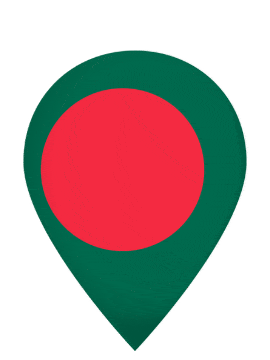 Bangladesh Drop Pin Bounce animated flag GIF
