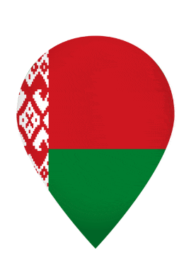 Belarus Drop Pin Bounce animated flag GIF