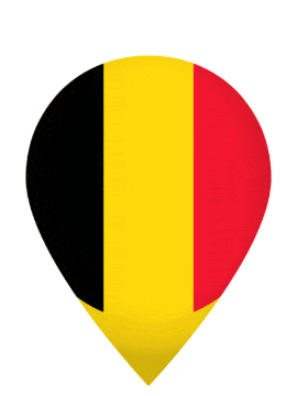 Belgium Drop Pin Bounce animated flag GIF