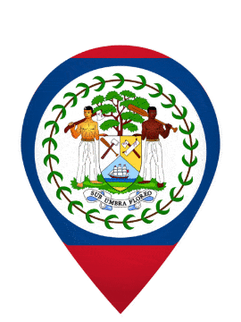 Belize Drop Pin Bounce animated flag GIF