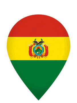 Bolivia Drop Pin Bounce animated flag GIF