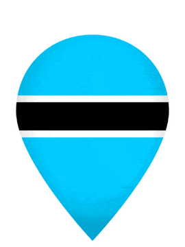 Botswana Drop Pin Bounce animated flag GIF