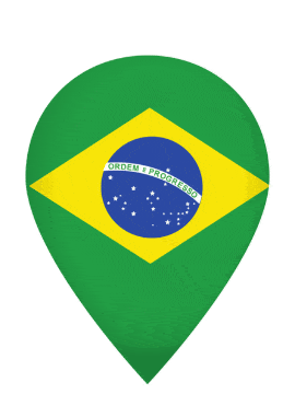Brazil Drop Pin Bounce animated flag GIF